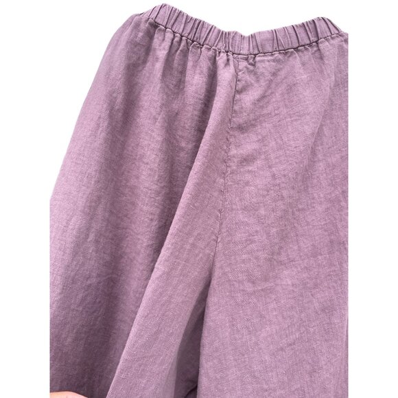 Cynthia Ashby women’s Large L Linen Lavander Pants Lagenlook Art to Wear - Picture 14 of 16